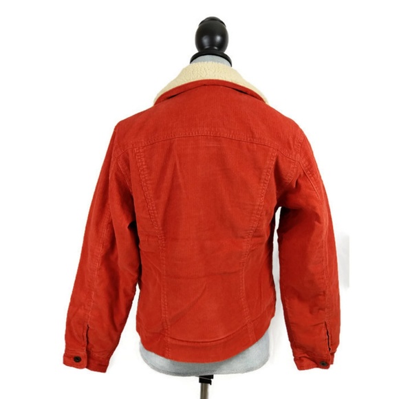 LL Bean Sherpa Lined Jacket Womens XS Corduroy - Picture 4 of 12